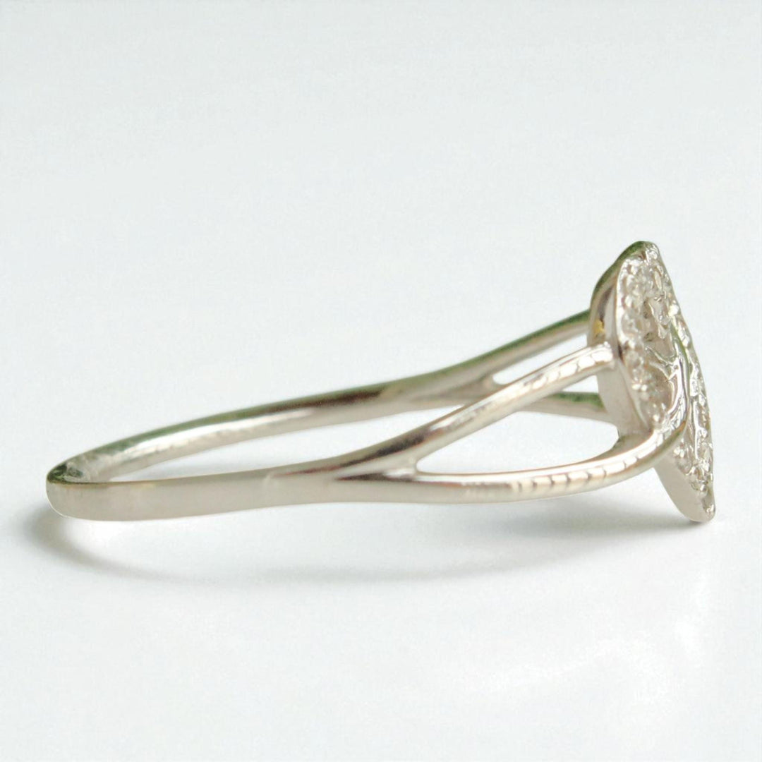 Heart Infinity Diamond Ring, 14k Solid Gold, Natural Diamonds, Promise Ring, , Everyday Stackable Jewelry Gift For Her