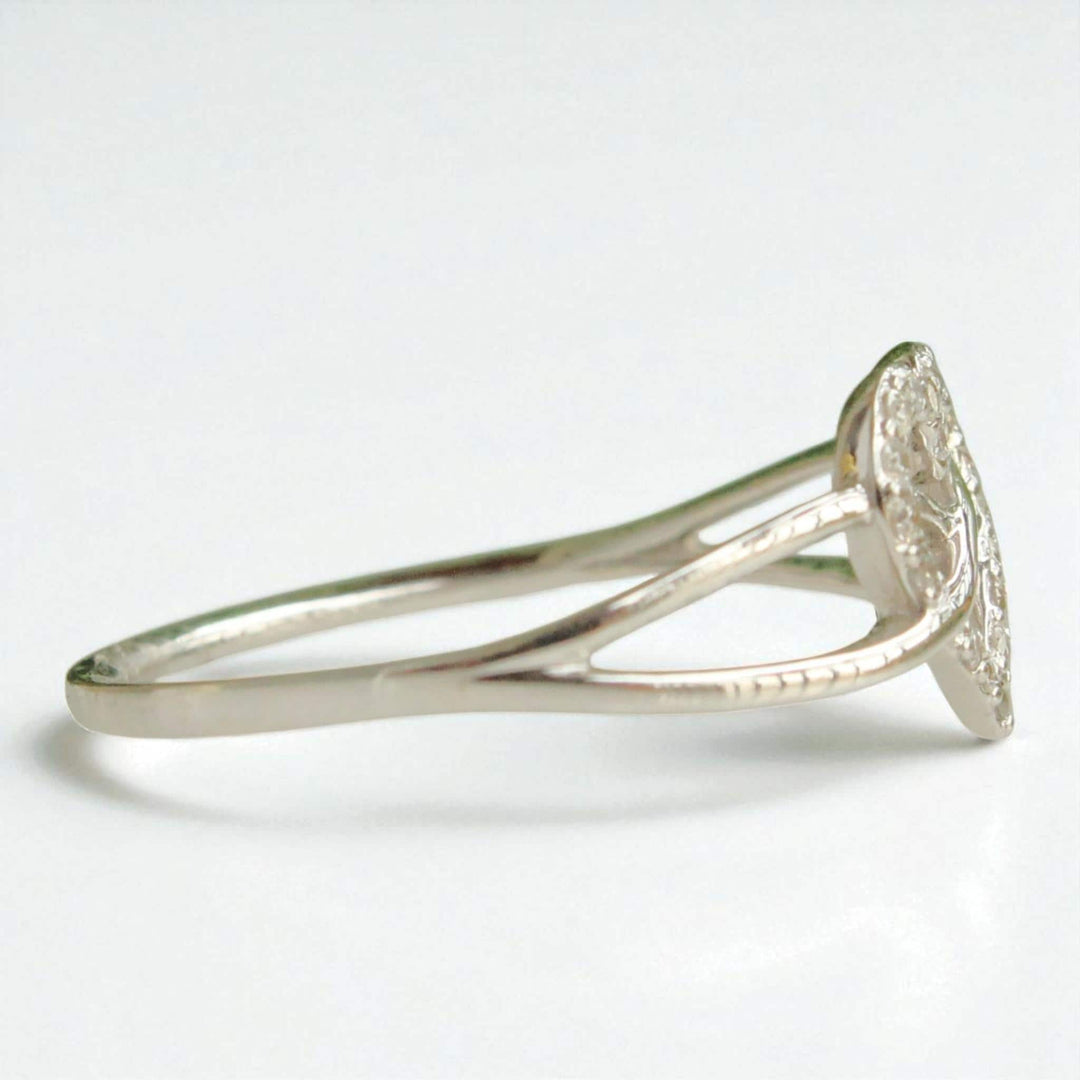 Heart Infinity Diamond Ring, 14k Solid Gold, Natural Diamonds, Promise Ring, , Everyday Stackable Jewelry Gift For Her