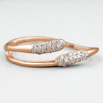 Load image into Gallery viewer, Diamond Cuff Ring, 14K Solid Gold, Promise Ring, Natural Diamonds, , Everyday Jewelry Gift For Her
