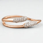 Load image into Gallery viewer, Diamond Cuff Ring, 14K Solid Gold, Promise Ring, Natural Diamonds, , Everyday Jewelry Gift For Her
