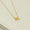 Load image into Gallery viewer, Personalized Initial Diamond Necklace, 14k Solid Gold, Natural Diamonds, Stacking Flute Letter Charm, Everyday Minimalist Custom Jewelry
