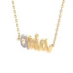 Load image into Gallery viewer, Personalized Name Diamond Necklace, 14k Solid Gold, Natural Diamonds, Custom Letter Jewelry, Minimalist Two Tone Necklace, Stacking Jewelry
