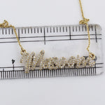 Load image into Gallery viewer, Name Letter Diamond Necklace, 14k Solid Gold, Natural Diamonds, Script Word Jewelry, Minimalistic Everyday Necklace, Stacking Jewelry
