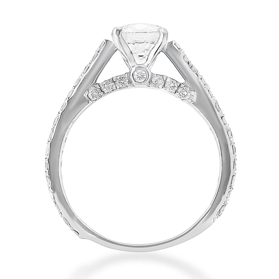 Round Solitaire Diamond Ring, 14K Solid Gold Engagement Ring, Natural Diamonds, Gift For Her