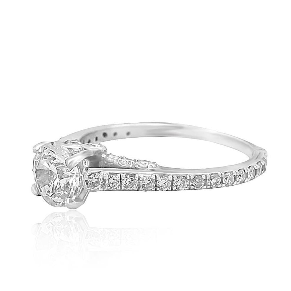 Round Solitaire Diamond Ring, 14K Solid Gold Engagement Ring, Natural Diamonds, Gift For Her