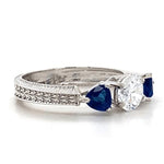 Load image into Gallery viewer, Solitaire Blue Sapphire Diamond Ring, Monica&#39;s Ring from F.R.I.E.N.D.S, 14K Solid Gold, Natural Diamonds, Gemstone Jewelry, Gift for her
