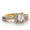 Load image into Gallery viewer, Engagement Solitaire Ring, 14k Solid Gold, Natural Diamonds, Flower Filigree Ring, Dual Tone, Split Shank, Bridal Jewelry, Gift For Her
