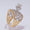 Load image into Gallery viewer, Solitaire Broad Diamond Ring, 14k Solid Gold, Two Toned Ring, Natural Diamonds, Wedding Bridal Jewelry, Engagement Ring, Gift For Her
