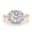 Load image into Gallery viewer, Solitaire Square Diamond Ring, 14k Solid Gold, Marquise leaves Engagement Ring, Dual Tone, Natural Diamonds, Bridal Jewelry, Gift for her
