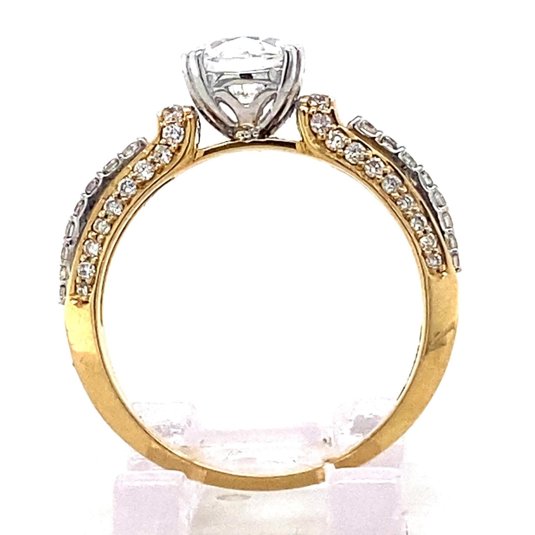 Round Solitaire Diamond Ring, Engagement Ring, 14k Solid Gold, Natural Diamonds, Wedding Bridal Jewelry, Gift For Her