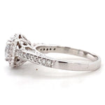 Load image into Gallery viewer, Round Solitaire Square Halo Diamond Ring, 14k Solid Gold, Engagement Ring, Natural Diamonds, Wedding Bridal Jewelry, Gift For Her
