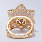 Load image into Gallery viewer, Flower Diamond Ring, 14k Solid Gold, Natural Diamonds, Cocktail Floral Halo Ring, Statement Ring, Bridal Jewelry, Gift For Her
