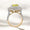 Load image into Gallery viewer, Yellow Sapphire Statement Diamond Ring, Gemstone Cocktail Ring, 14k Solid Gold, Natural Diamonds, Double Halo Birthstone Rings, Gift For Her
