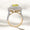 Load image into Gallery viewer, Yellow Sapphire Statement Diamond Ring, Gemstone Cocktail Ring, 14k Solid Gold, Natural Diamonds, Double Halo Birthstone Rings, Gift For Her
