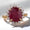 Load image into Gallery viewer, Oval Ruby Diamond Ring, 14k Solid Gold, Natural Diamonds, Cocktail Ring, Gemstone Halo Jewelry, Statement Ring, Gift For Her
