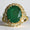 Load image into Gallery viewer, Oval Emerald Halo Diamond Ring, 14K Solid Gold, Natural Diamond, Birthstone Cocktail Gold Ring, Gemstone Statement Jewelry, Gift For Her
