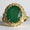 Load image into Gallery viewer, Oval Emerald Halo Diamond Ring, 14K Solid Gold, Natural Diamond, Birthstone Cocktail Gold Ring, Gemstone Statement Jewelry, Gift For Her
