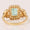 Load image into Gallery viewer, Emerald Cut Green Diamond Ring, 14K Solid Gold, Natural Diamonds, Halo Cocktail Gemstone Ring, Statement Bridal Jewelry, Gift For Her
