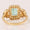 Load image into Gallery viewer, Emerald Cut Green Diamond Ring, 14K Solid Gold, Natural Diamonds, Halo Cocktail Gemstone Ring, Statement Bridal Jewelry, Gift For Her

