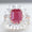 Load image into Gallery viewer, Emerald Cut Ruby Diamond Ring, 14k Solid Gold, Natural Diamonds, July Red Gemstone Halo Ring, Statement Birthstone Jewelry, Gift For Her
