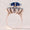 Load image into Gallery viewer, Blue Sapphire Oval Gemstone Diamond Ring, 14k Solid Gold, Cocktail  Blue Stone Ring, Natural Diamonds, Birthstone Rings, Gift for her
