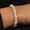 Load image into Gallery viewer, Teardrop Diamond Bracelet, 14k Solid Gold, Natural Diamond, Fancy Cluster Link Bangle, Stackable Filigree Bracelet, Statement Bridal Jewelry
