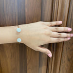 Load image into Gallery viewer, Circle Gold Diamond Bracelet, 14K Solid Gold, Natural Diamonds, Cluster Setting Bracelet, Stackable Open Cuff, Minimalistic Bracelet
