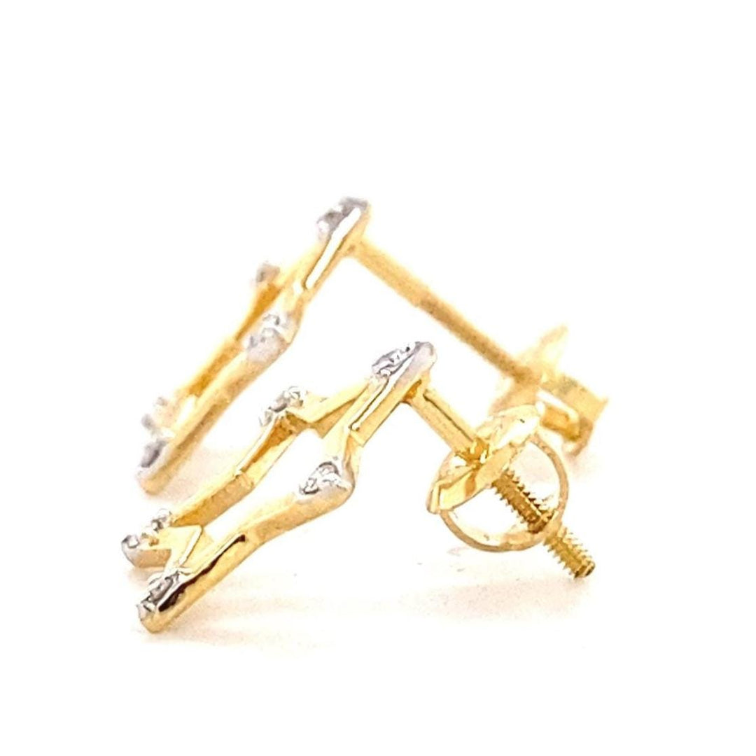 Kids Sparkling Star Diamond Stud Earrings, 14k Solid Gold, Natural Diamonds, Kids jewelry, Gift for toddlers, girls and kids Gift For Her