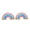 Load image into Gallery viewer, Kids Rainbow Diamond Stud Earrings, 14k Solid Gold With Enameling, Natural Diamonds, Kids jewelry, Gift for toddlers/girls/kids
