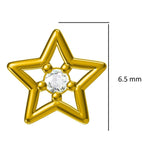 Load image into Gallery viewer, Kids Hollow Star Diamond Stud Earrings, 14k Solid Gold, Natural Diamonds, Everyday jewelry, Gift for toddlers/girls/kids
