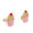 Load image into Gallery viewer, Kids Enameled Cupcake Diamond Stud Earrings, 14k Solid Gold, Natural Diamonds, Kids jewelry, Gift for toddlers, girls and kids
