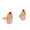 Load image into Gallery viewer, Kids Enameled Cupcake Diamond Stud Earrings, 14k Solid Gold, Natural Diamonds, Kids jewelry, Gift for toddlers, girls and kids
