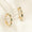 Load image into Gallery viewer, Kids Enamel Diamond Hoops, 14k Solid Gold, Natural Diamond, Geometric Earrings, Minimalist Everyday Jewelry, Gift for toddlers, girls &amp; kids
