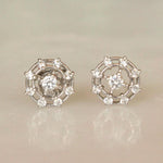 Load image into Gallery viewer, Kids Wheel Diamond Stud Earrings, 18k Solid Gold, Natural Diamonds, Kids Jewelry, Gift for toddlers, girls, and kids Gift For Her
