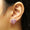 Load image into Gallery viewer, Heart Pink Sapphire Diamond Stud Earrings, 14k Solid Gold, Natural Diamonds, Cluster Pave Gemstone Studs, Statement Cocktail Jewelry
