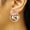 Load image into Gallery viewer, Mother Child Stud Earrings, 14k Solid Gold, Natural Diamonds, Eternity Bond Statement Earrings, Circle Geometric Jewelry
