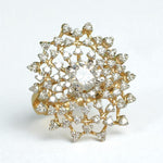 Load image into Gallery viewer, Solitaire Engagement Cocktail Diamond Ring, 14k Solid Gold Wedding Ring, Natural Diamonds, Bridal Jewelry, Gift For Her
