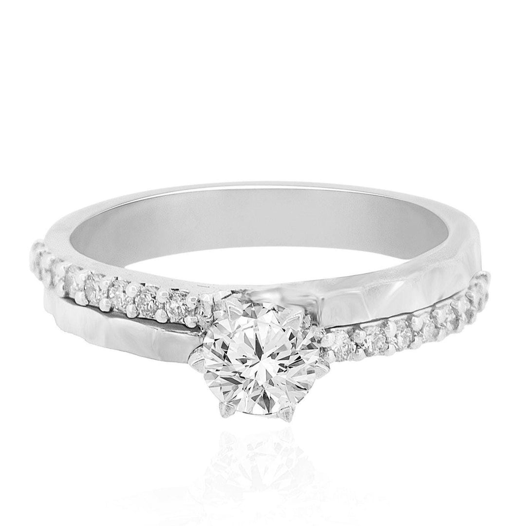 Round Solitaire Diamond Ring, Engagement Ring, 14k Solid Gold, Natural Diamonds, Bridal Jewelry, Gift For Her