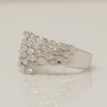 Load image into Gallery viewer, Marquise Wide Diamond  Ring, 14k Solid Gold, Natural Diamonds, Multi Row Leaf Band, Statement Cocktail Jewelry, Wrap Bridal Wedding Ring
