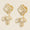 Load image into Gallery viewer, Geometric Leaf Halo Diamond Studs, 14k Solid Gold, Natural Diamonds, Princess Marquise Bridal Earrings, Statement Jewelry, Cocktail Studs
