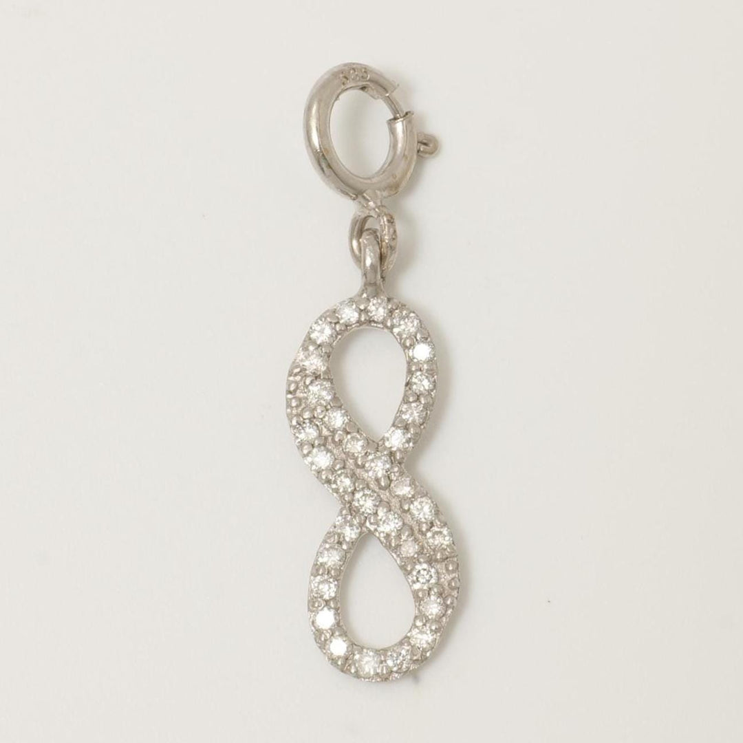 Infinity Natural Diamond Minimalistic Charm: 14k Solid Gold Everyday Stacking Necklace, Certified Jewelry