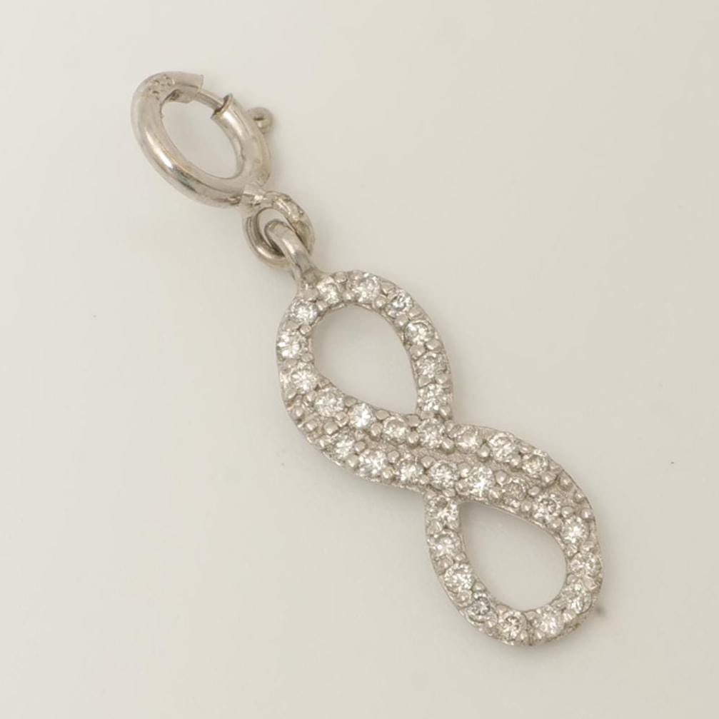 Infinity Natural Diamond Minimalistic Charm: 14k Solid Gold Everyday Stacking Necklace, Certified Jewelry