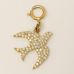 Load image into Gallery viewer, Bird Natural Diamond Cluster Minimalistic Charm: 14k Solid Gold Everyday Layering Necklace, Certified Jewelry, Ready To Ship
