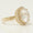 Load image into Gallery viewer, White Sapphire Oval Halo Diamond Ring, 14k Solid Gold, Natural Diamond, Cocktail Gemstone Statement Jewelry, Ready To Ship, HRD Certified
