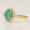 Load image into Gallery viewer, Oval Emerald Halo Diamond Ring, 14k Solid Gold, Natural Diamond, Statement Dual Tone Jewelry, Cocktail Ring, Engagement Wedding Ring
