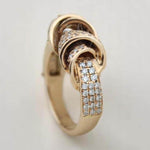 Load image into Gallery viewer, Mother of Pearl Diamond Ring, 14k Solid Gold, Natural Diamonds, Shell Shaped Ring, Swirl Diamond Ring, Statement Cocktail Ring, Gift For Her
