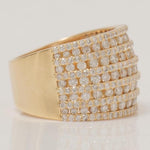 Load image into Gallery viewer, Diamond Eternity Ring, 14k Solid Gold, Natural Diamonds, Cocktail Broad Band, Channel Set Wide Ring, Bridal Statement Ring, Gift For Her
