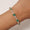 Load image into Gallery viewer, Teardrop Emerald Diamond Tennis Bracelet, 14K Solid Gold, Natural Diamond, Stackable Minimalistic Chain Bracelet, Gemstone Statement Jewelry
