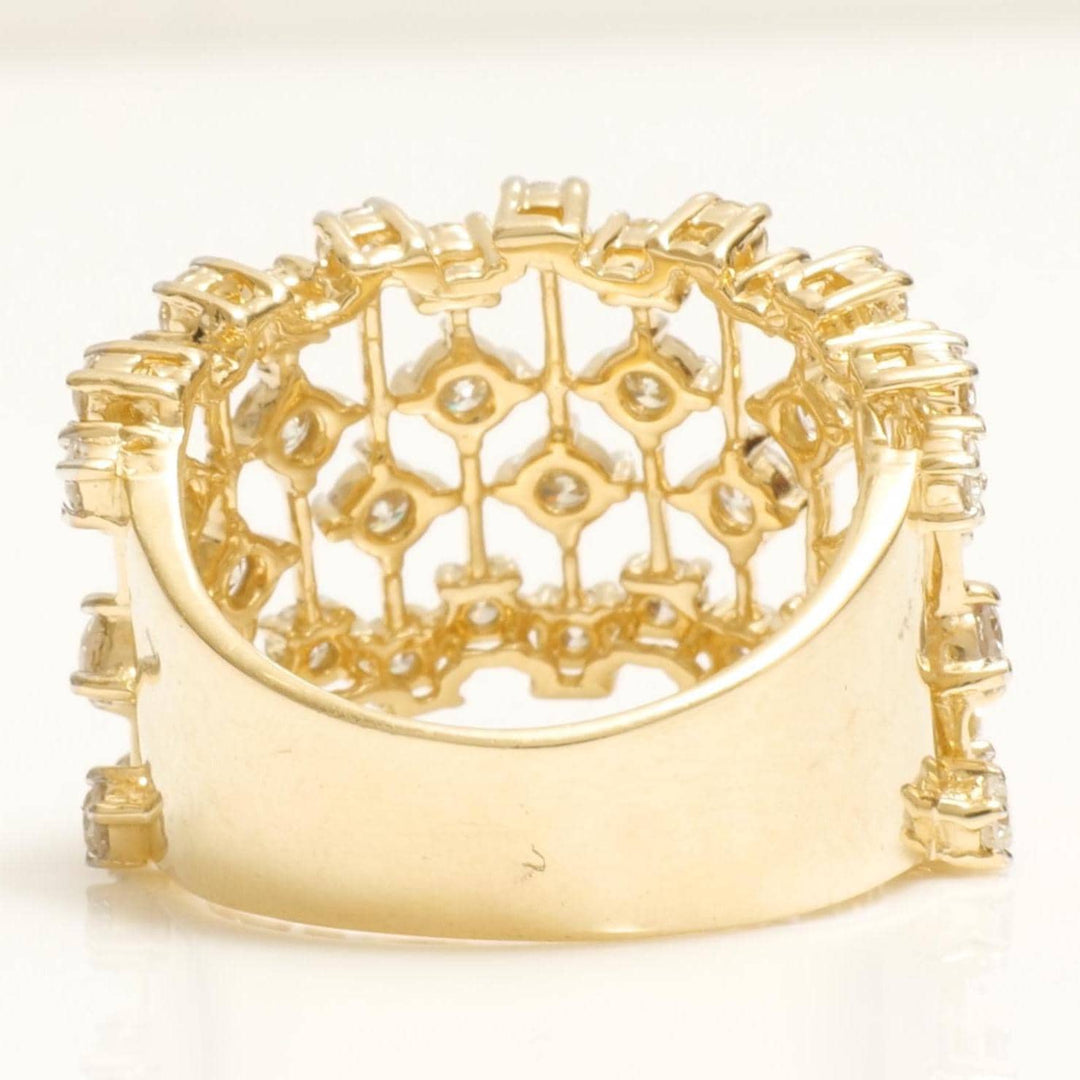 Starburst Diamond Ring, 14k Solid Gold, Natural Diamonds, Cage Broad Band, Celestial Wide Band, Cocktail Statement Ring, Gift for Her