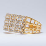 Load image into Gallery viewer, Eternity Diamond Ring, 14k Solid Gold, Wide Wedding Band, Pave Setting Broad Ring, Natural Diamonds, Cocktail Statement Band, Gift For Her
